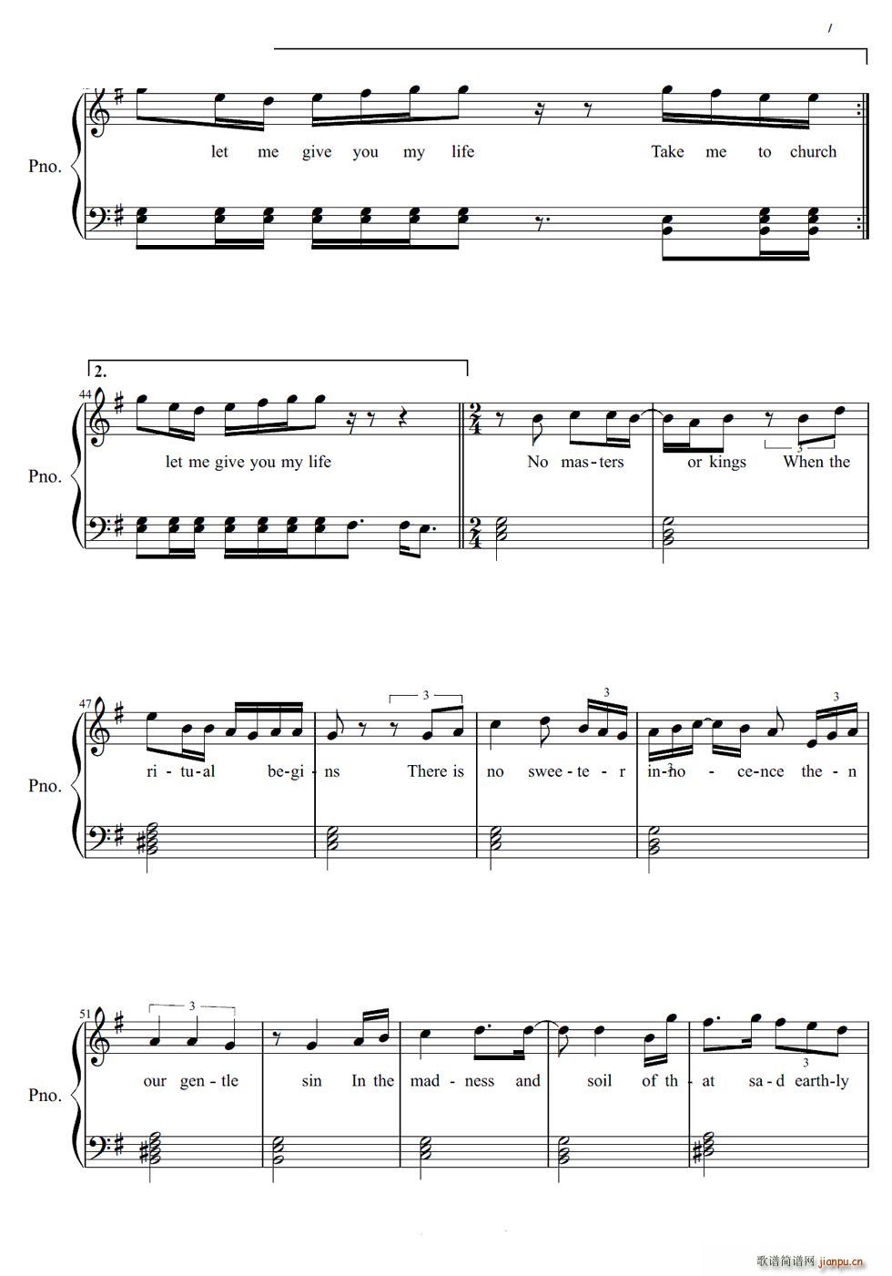 Take Me to Church(钢琴谱)7