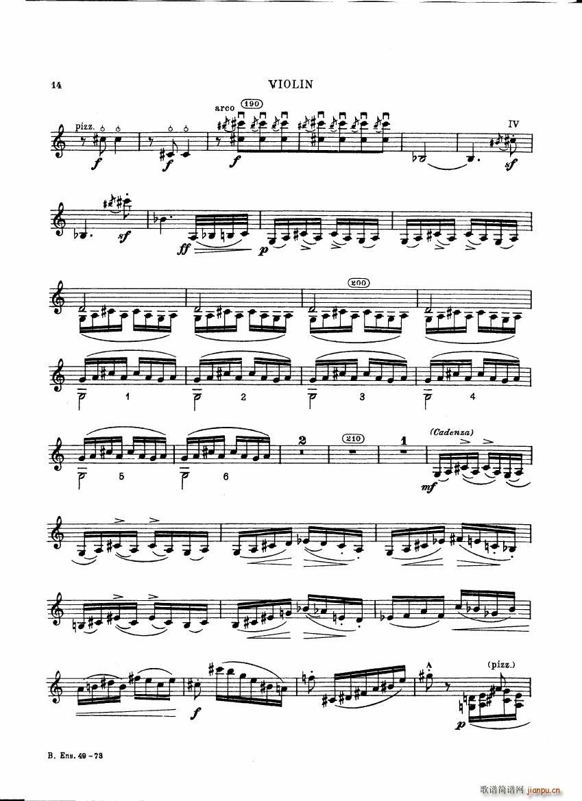 Bartok SZ 111 Contrasts violin(钢琴谱)14