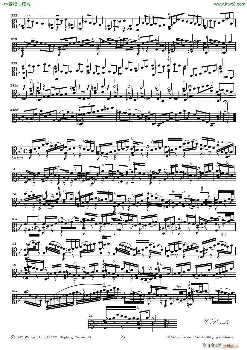 Bach JS BWV 1005 Sonata for Solo Violin in C(钢琴谱)23