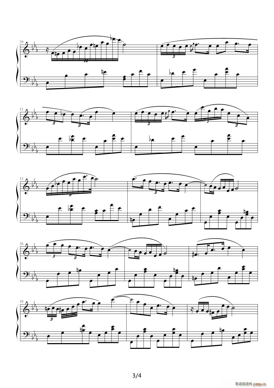 肖邦遗作 c小调夜曲(钢琴谱)3