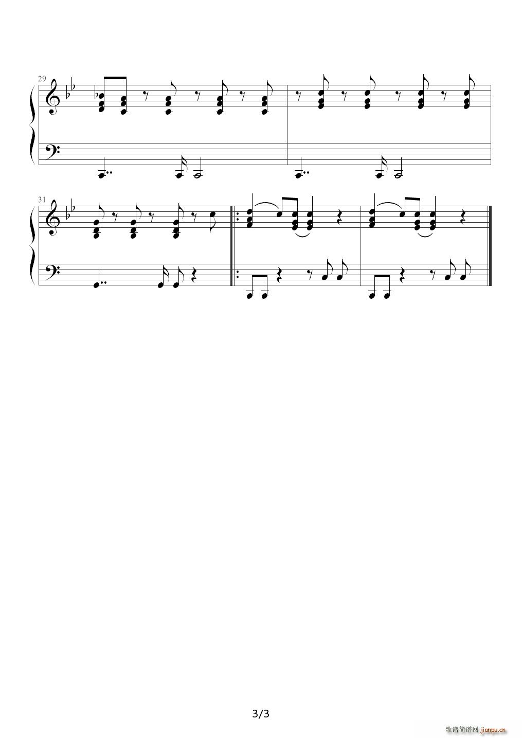Lean on me C调(钢琴谱)3