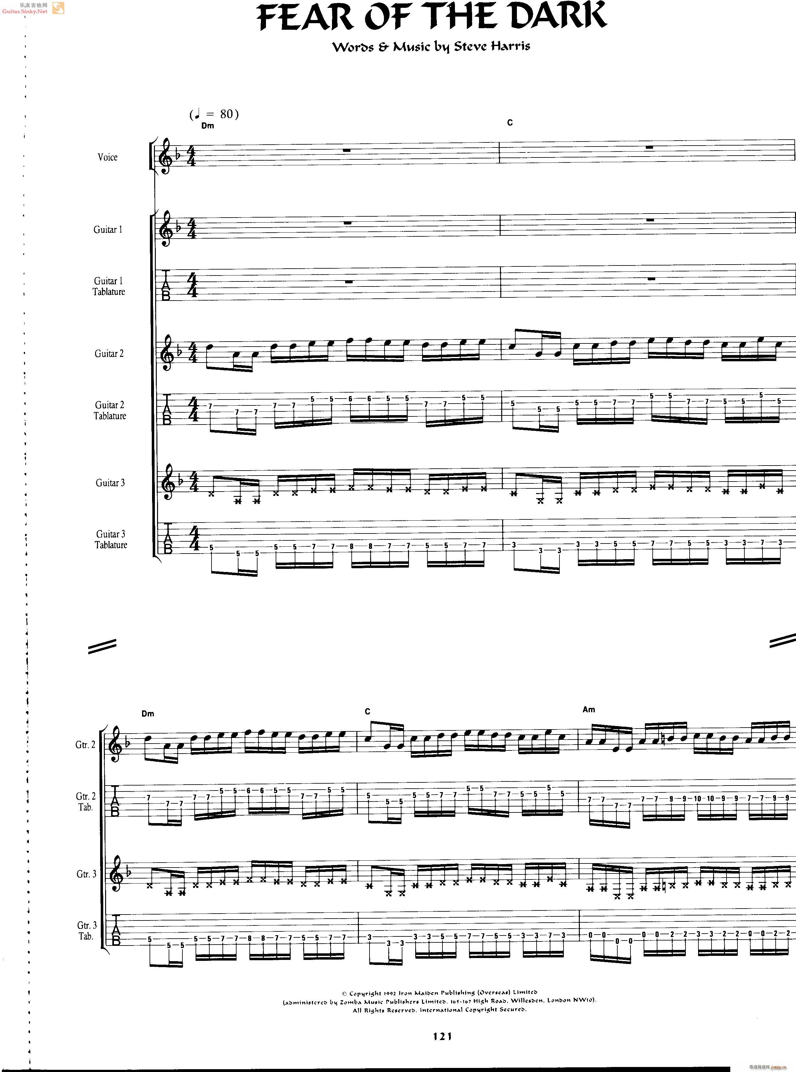 Fear(吉他谱)1