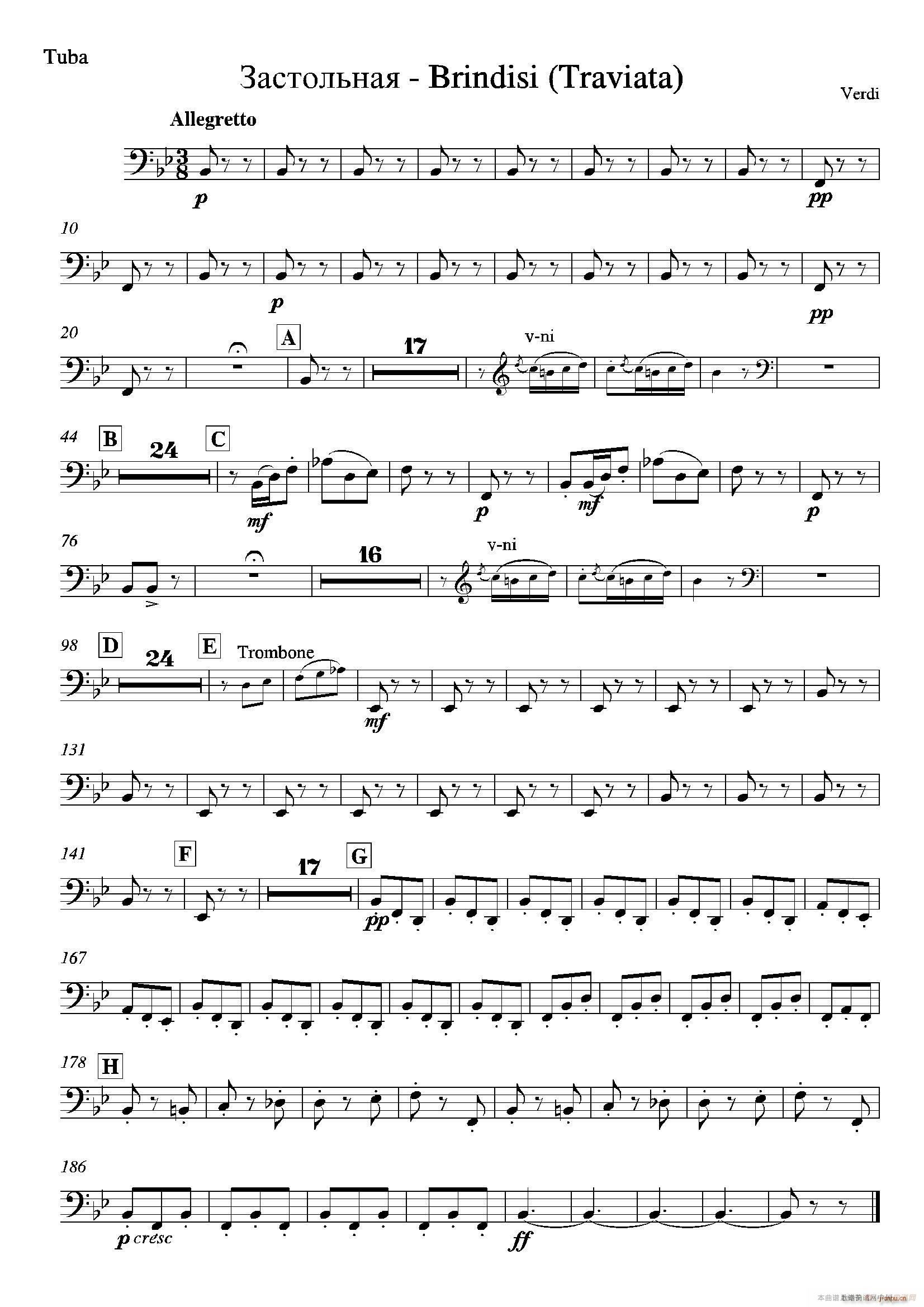 Brindisi La Traviata 管弦乐队(十字及以上)24