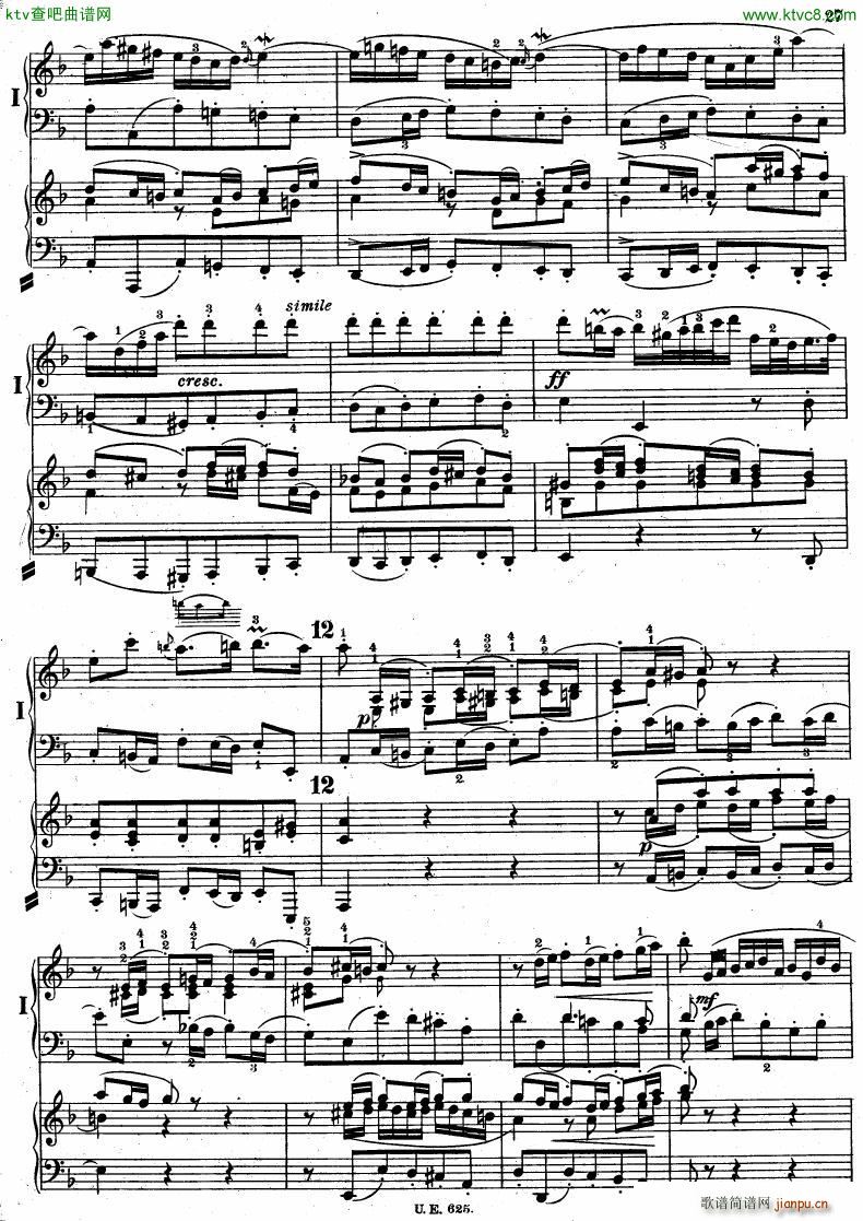 Bach JS BWV 1052 Keyboard Concerto in d ed R ntgen(钢琴谱)28