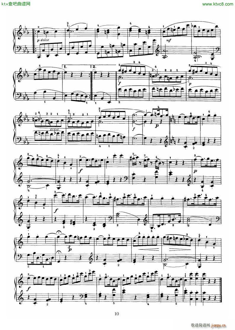 Haydn Piano Sonata No 35 In C(钢琴谱)10