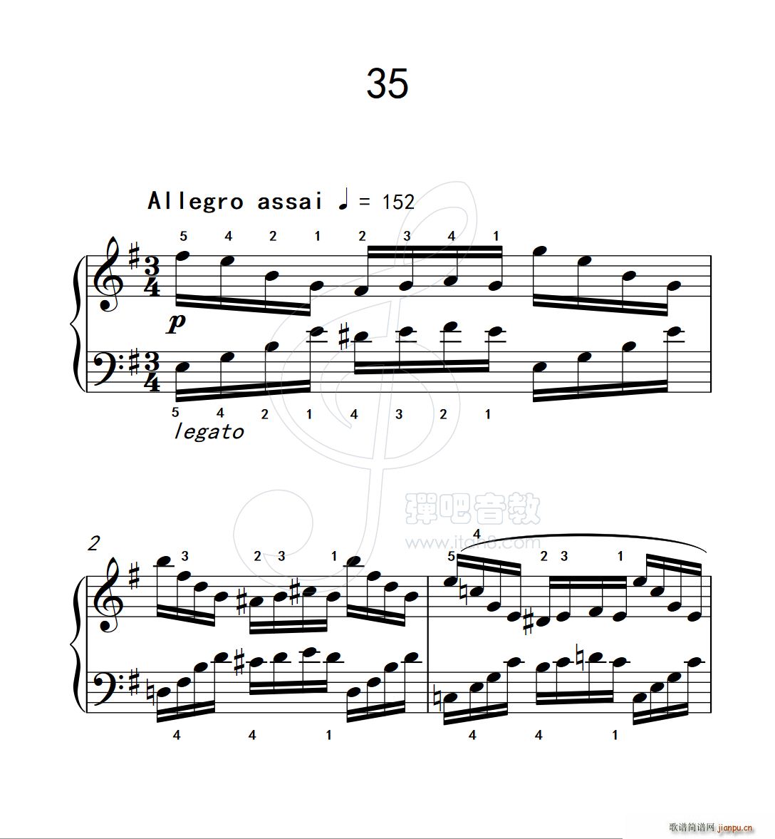 练习曲 35 克拉莫钢琴练习曲60首(钢琴谱)1