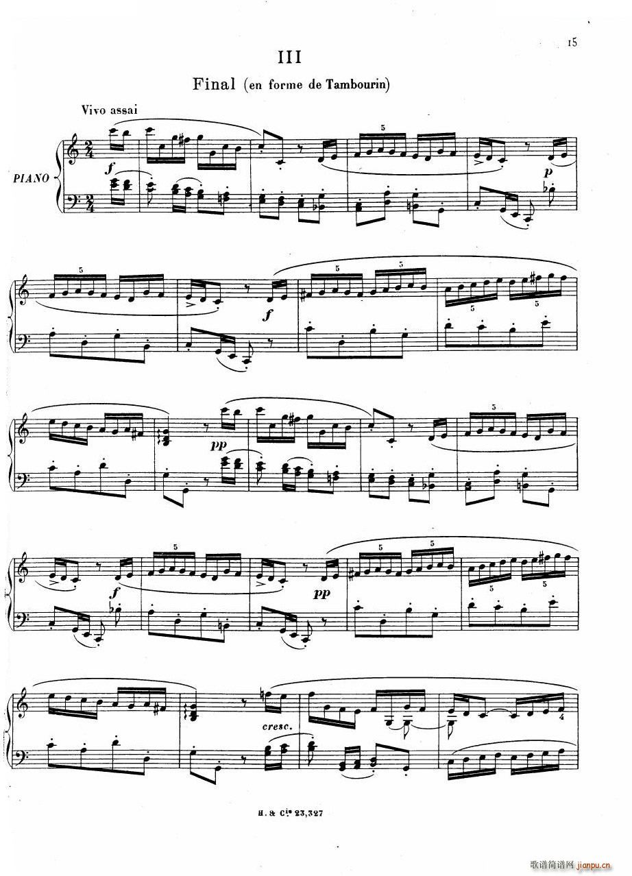 Hahn Reynaldo Piano sonatina Piano sonatina(十字及以上)15