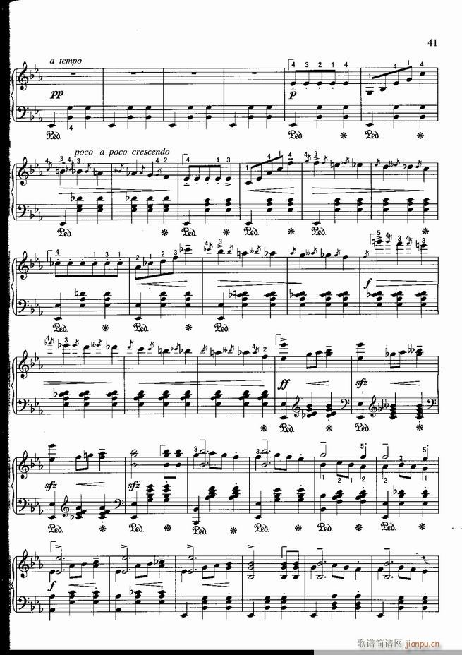 钢琴 不可不弹的世界钢琴名曲100首 五(钢琴谱)42