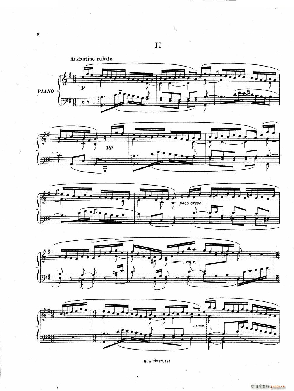 Hahn Reynaldo Piano sonatina Piano sonatina(十字及以上)8