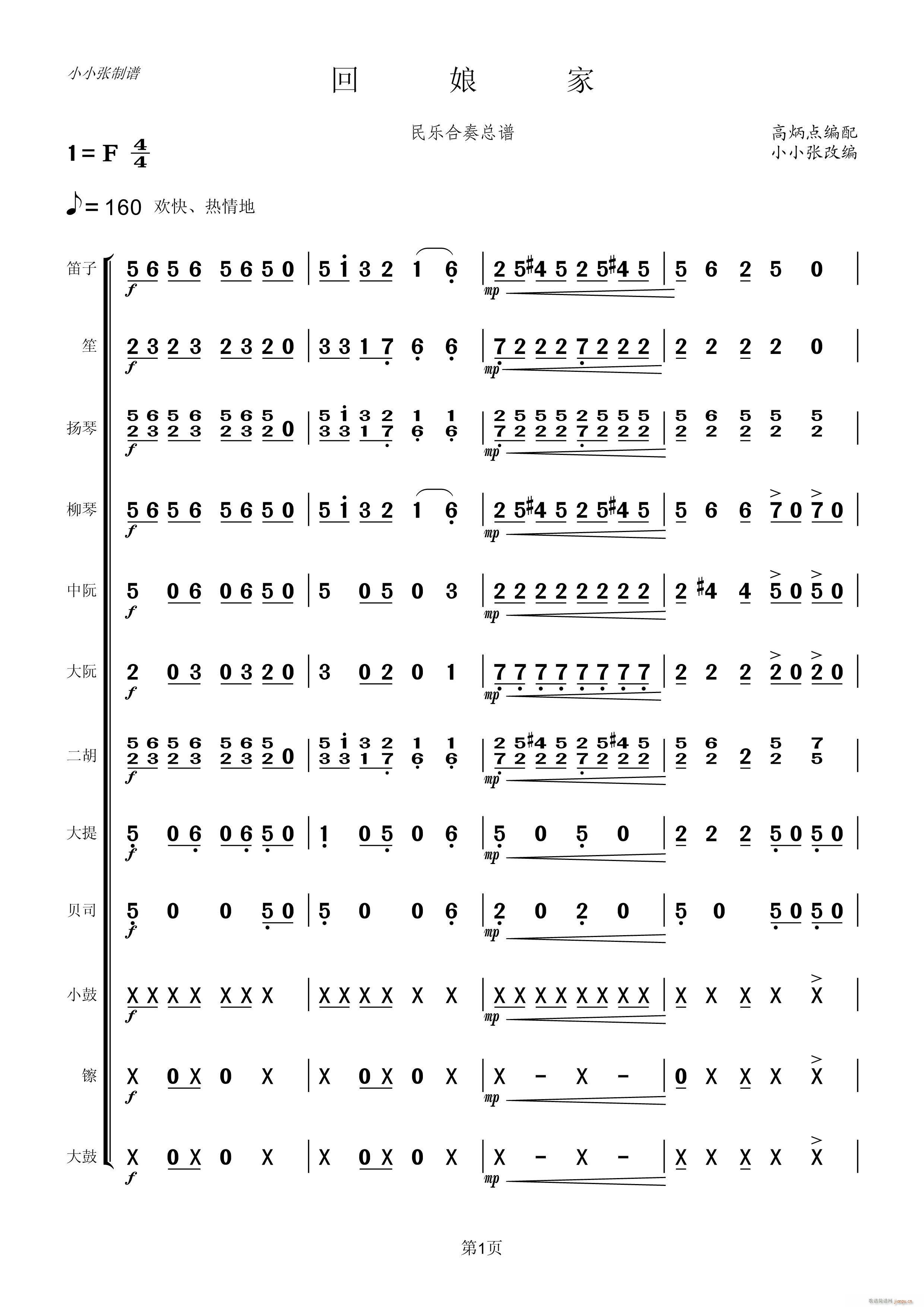 回娘家 民乐(总谱)1