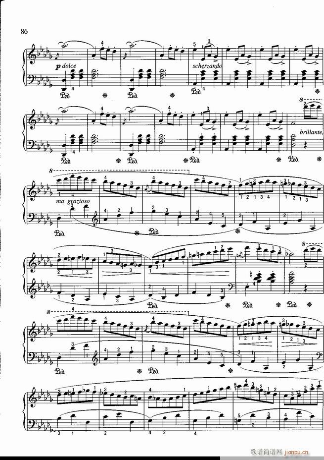 钢琴 不可不弹的世界钢琴名曲100首 五(钢琴谱)86