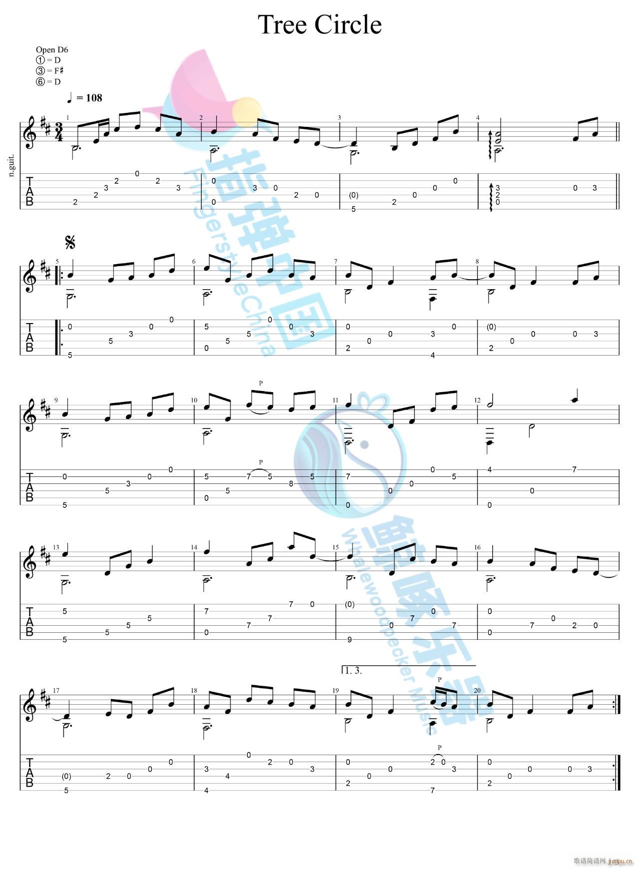 年轮指弹(吉他谱)1