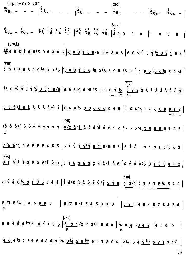 第二二胡狂想曲(七字歌谱)5