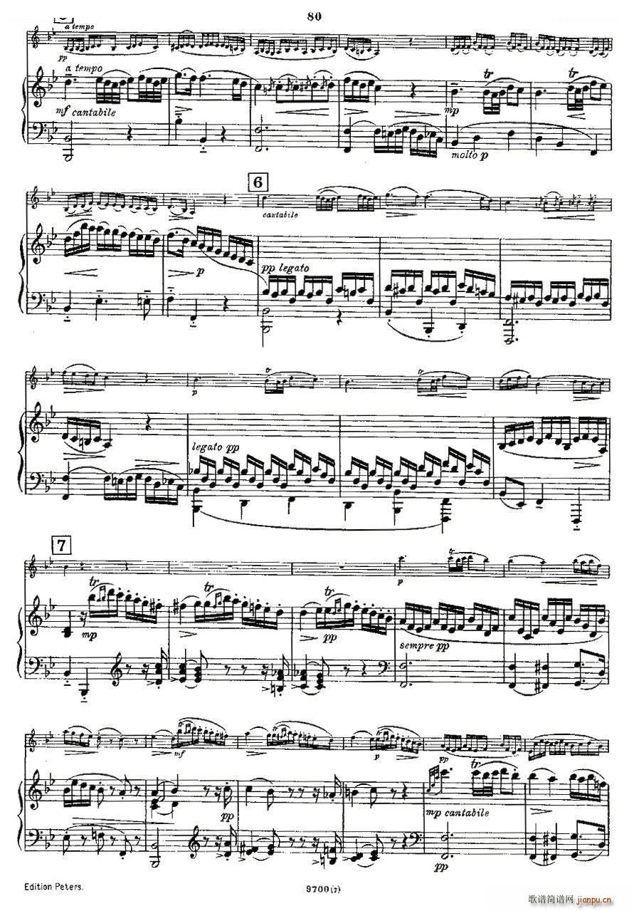 Mozart Violin Sonata No 7 KV 376 第七小提琴奏鸣曲(小提琴谱)9