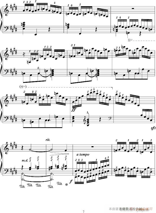 练习曲op 73 no 1(钢琴谱)7