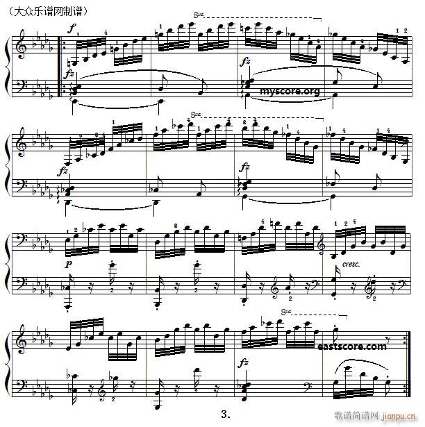 车尔尼 钢琴快速练习曲 Czerny 299 第39首 及练习提示(钢琴谱)3