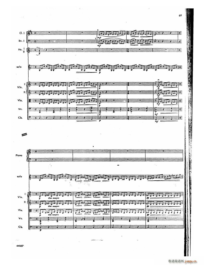 Barber op 14 Violin Concerto Score 二(钢琴谱)28