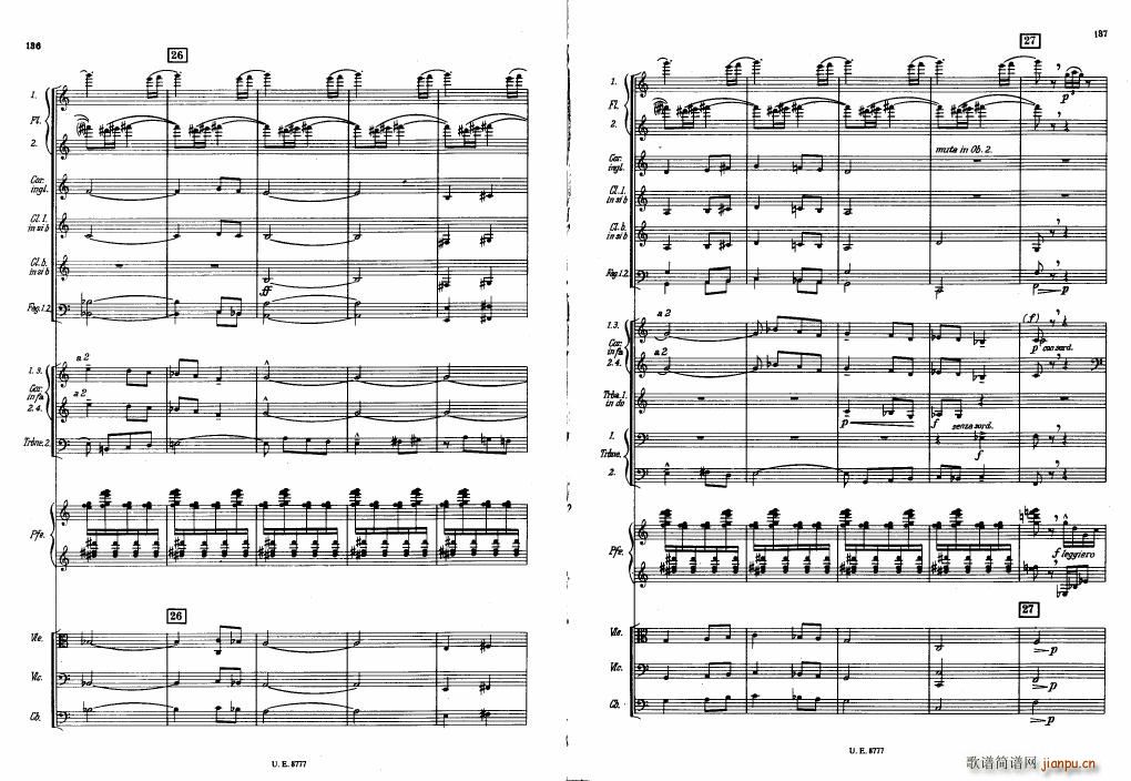 Bartok SZ 83 Piano Concerto No1 Full Score 二(钢琴谱)28