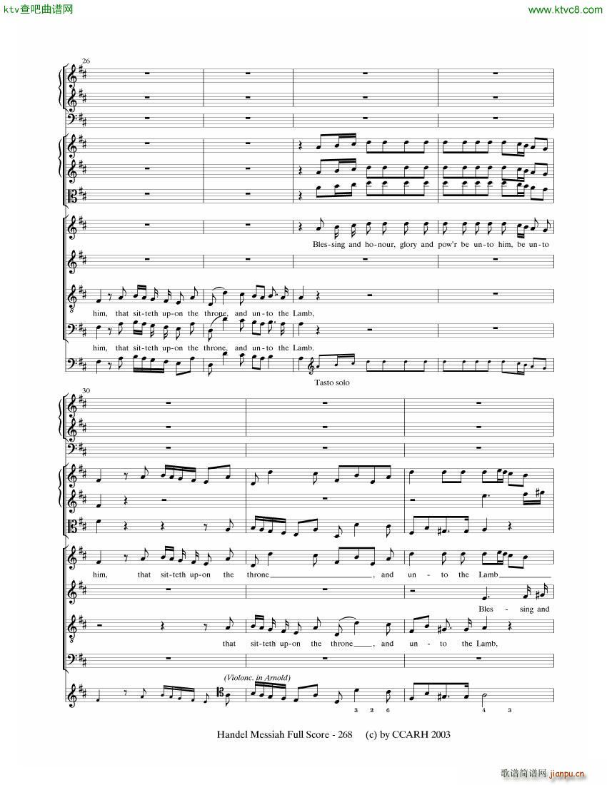 G F Handel Messiah Open Score 七(钢琴谱)22