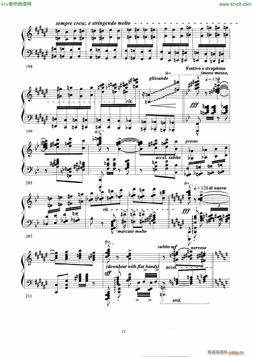 Cadenza for Liszt s Hungarian Rhapsody No 2(钢琴谱)11