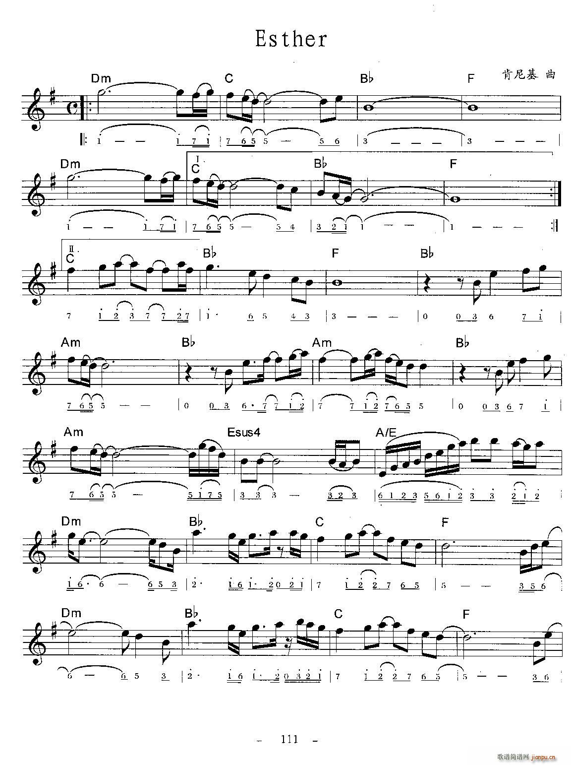 Esther(六字歌谱)1