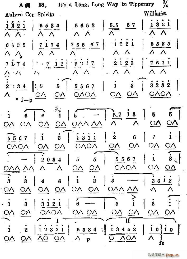 It s a long long way to Tipperary 漫漫长路到蒂珀雷里 口琴(口琴谱)1