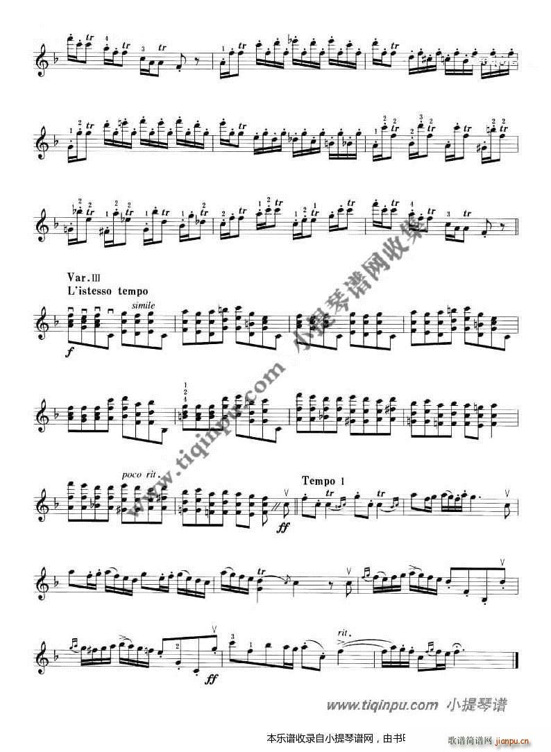 克莱斯勒改编塔蒂尼 科雷利主题变奏曲(十字及以上)3