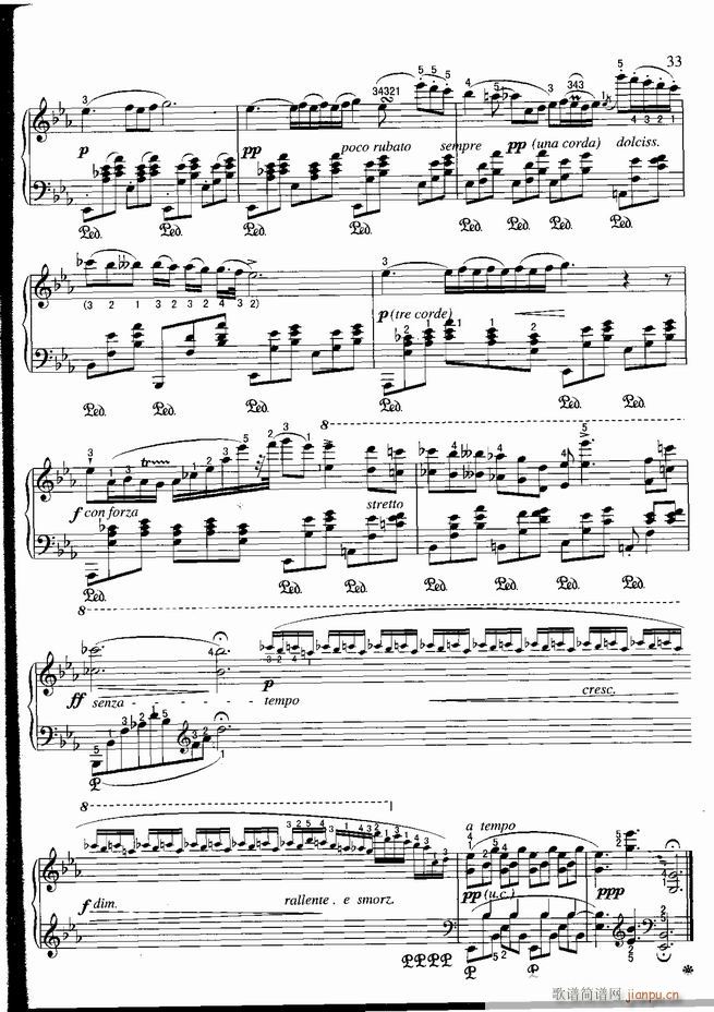 钢琴 不可不弹的世界钢琴名曲100首 五(钢琴谱)34