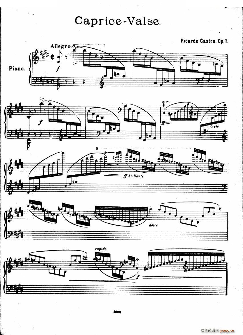 Castro Caprice Valse Op1 Caprice Valse Op1(十字及以上)3