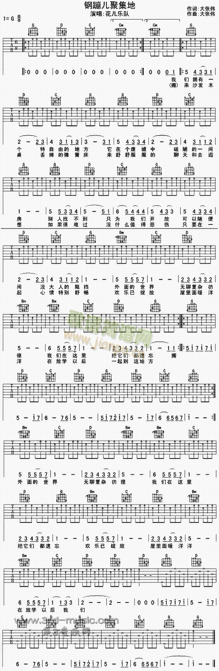 钢蹦儿聚集地(吉他谱)1