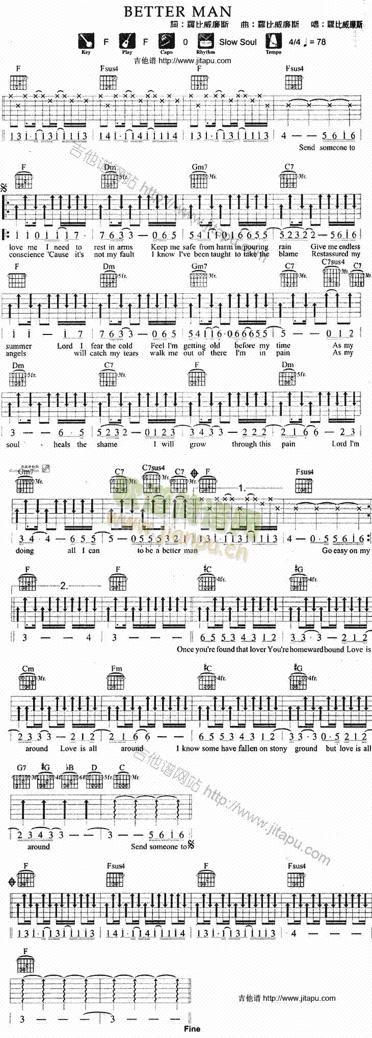BetterMan(吉他谱)1