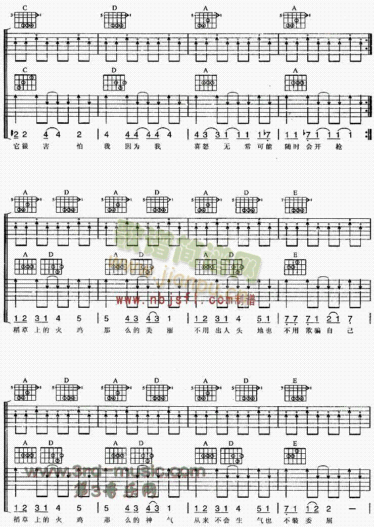 稻草上的火鸡(吉他谱)3