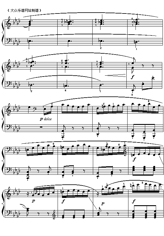 贝多芬：第二乐章(钢琴谱)3