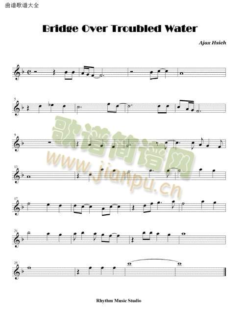 bridgeovertroubledwater(萨克斯谱)1