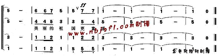 天山牧民把歌唱(合唱谱)3