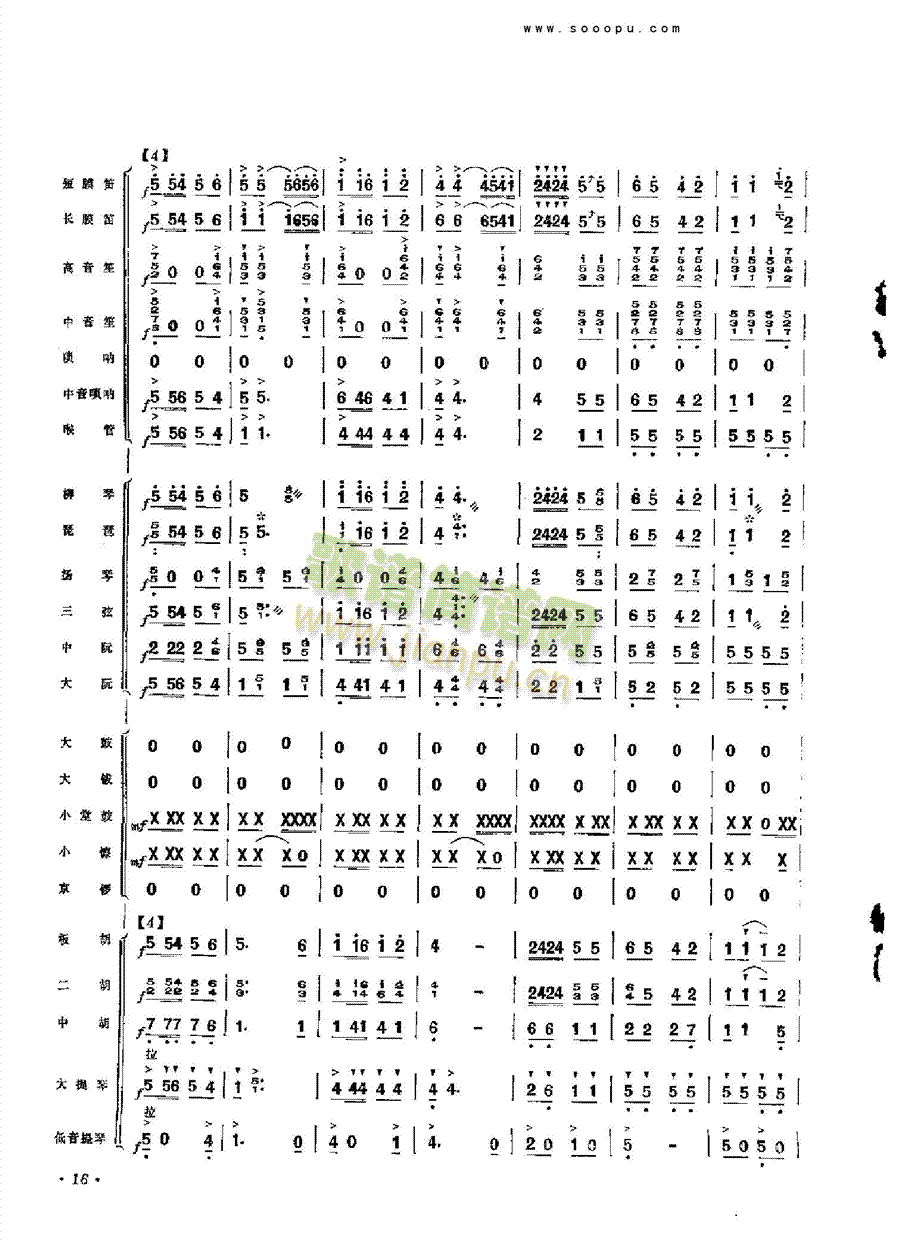 拥军秧歌乐队类管弦乐总谱(其他乐谱)15