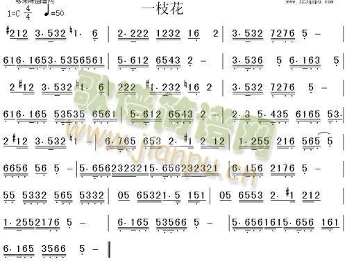 一枝花(古筝扬琴谱)1