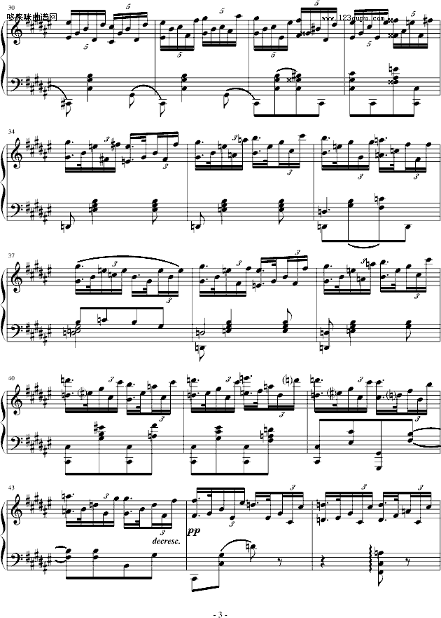 升F大调夜曲-肖邦(钢琴谱)3