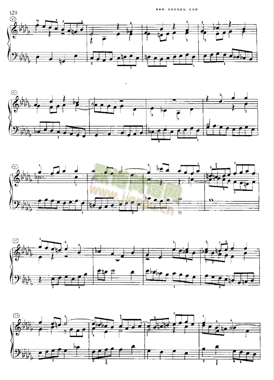 巴赫平均律曲集第二册第22首键盘类钢琴(其他乐谱)3