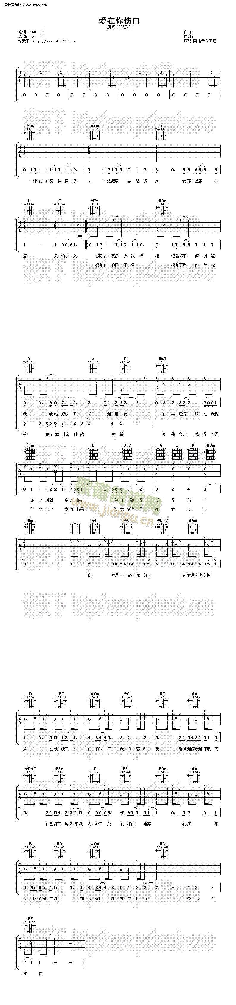 爱在你伤口(吉他谱)1