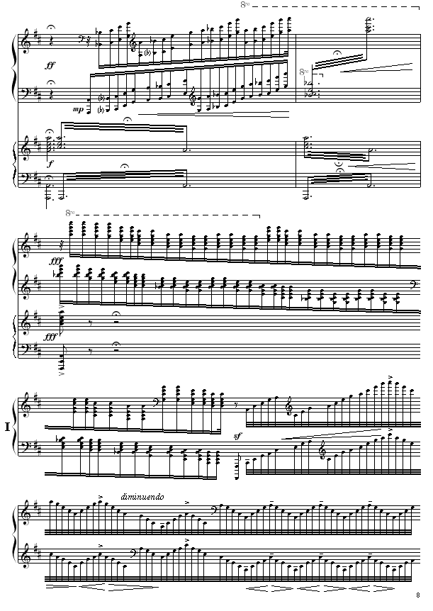 黄河船夫曲(钢琴谱)8