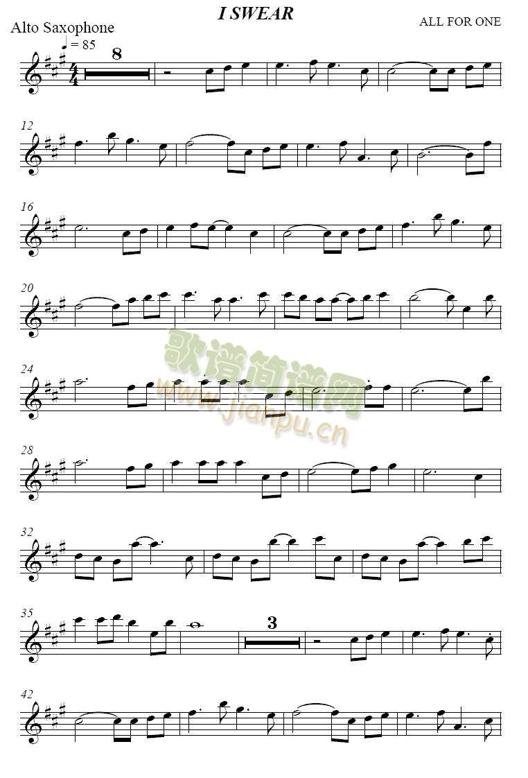 ISwear(萨克斯谱)1