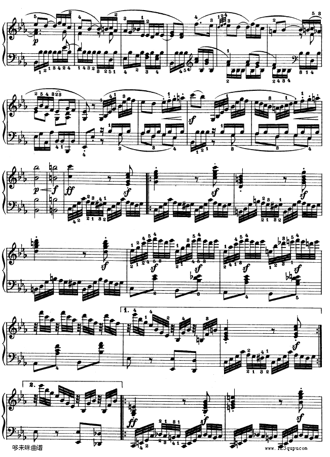降E大调第四钢琴奏鸣曲-Op.7-贝多芬(钢琴谱)20