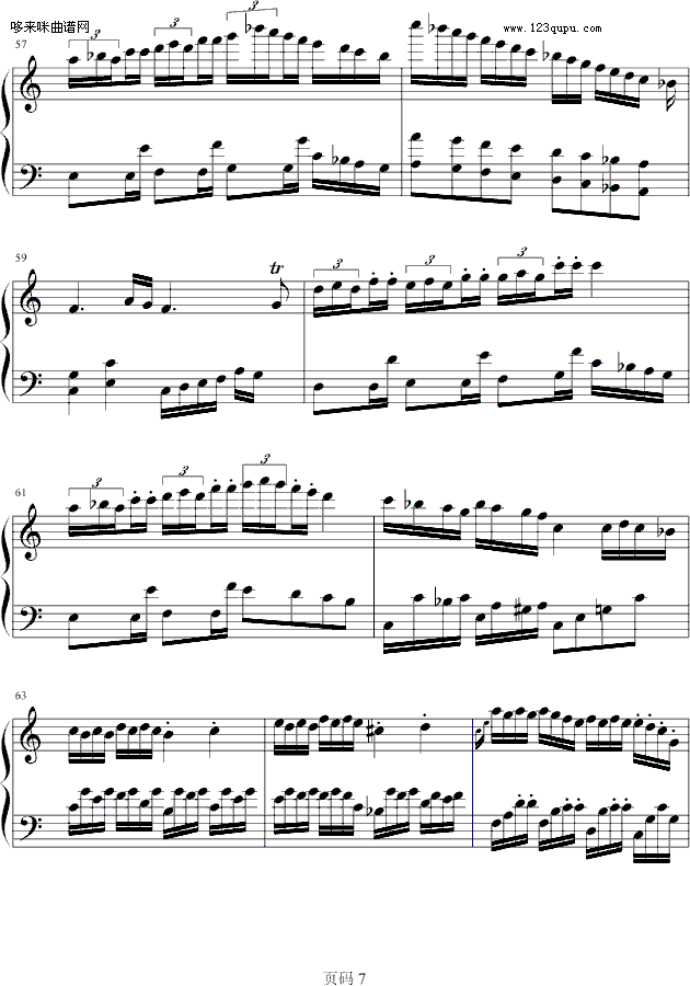 C大调奏鸣曲第一乐章-现代琴手(钢琴谱)7