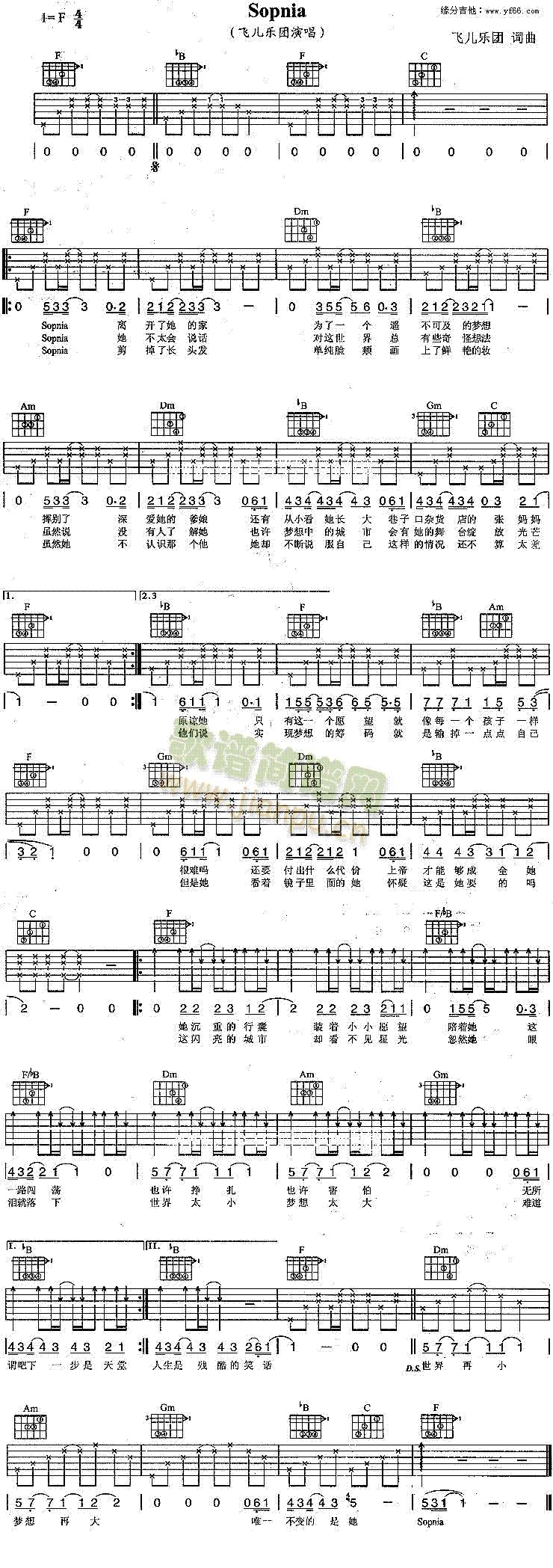 Sopnia(吉他谱)1