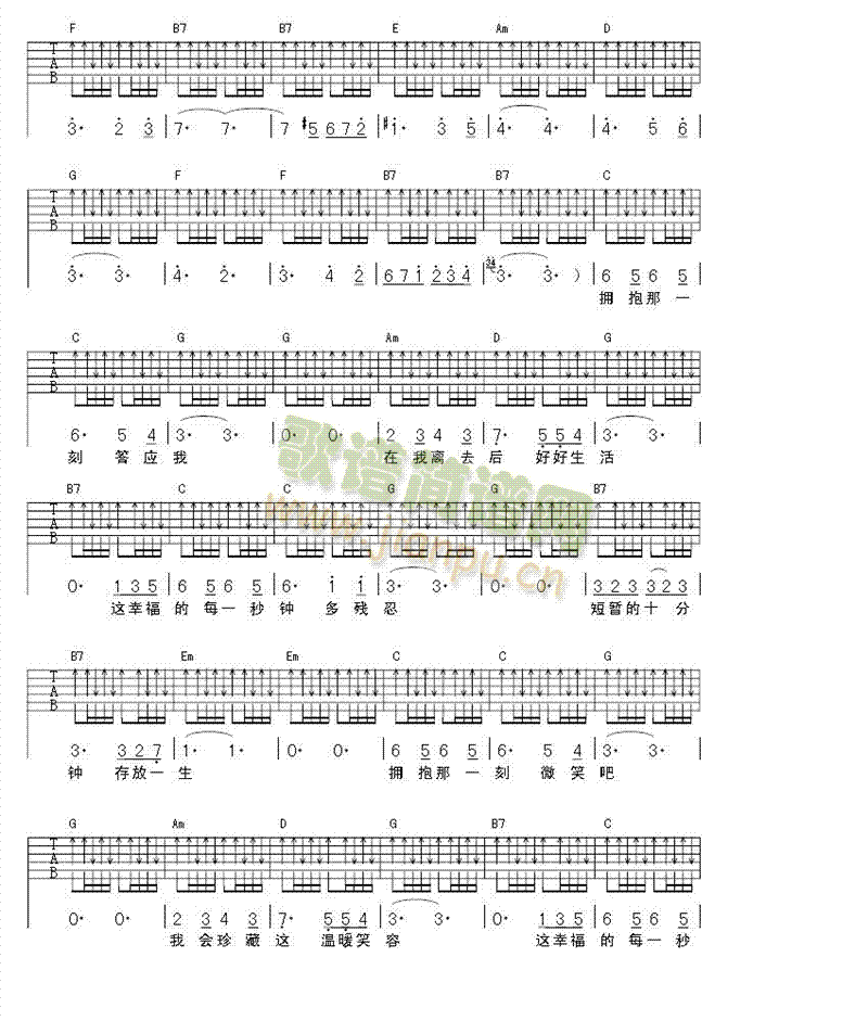 一辈子的十分钟(吉他谱)3
