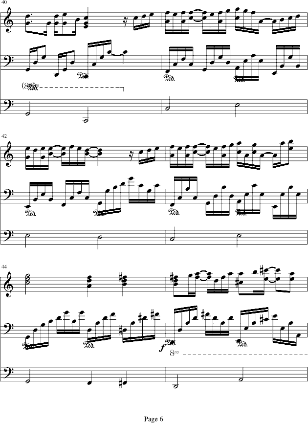 回忆里の梦√(钢琴谱)6