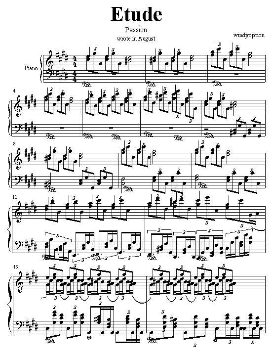 Etude(钢琴谱)1