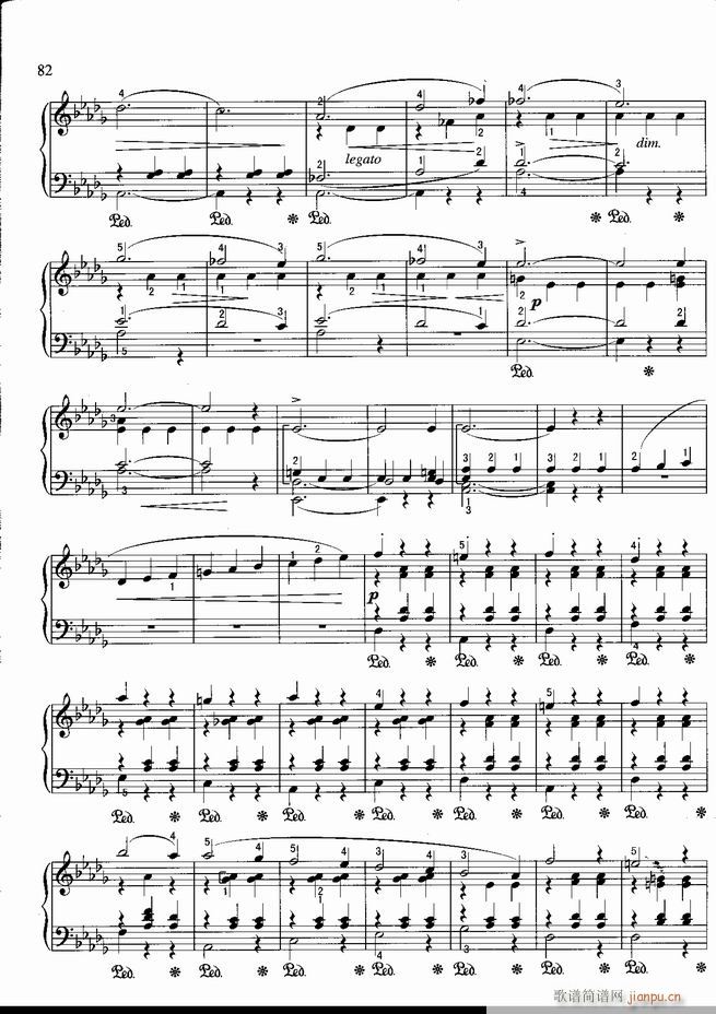 钢琴 不可不弹的世界钢琴名曲100首 五(钢琴谱)82