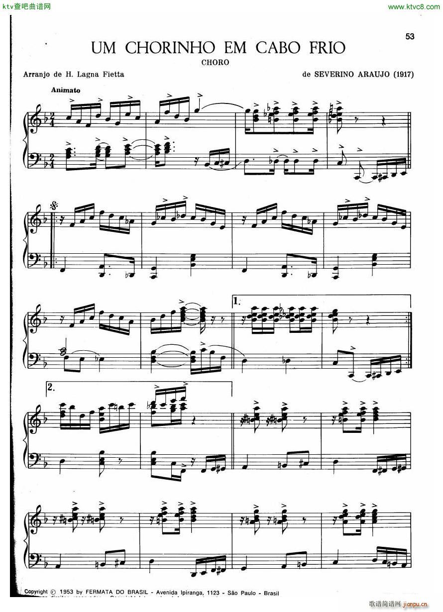 Centenário do Choro Vol 1 20 Choros Para Piano(钢琴谱)51